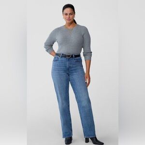 Old Navy Blue Straight Leg Women's Jeans Size 22 Short